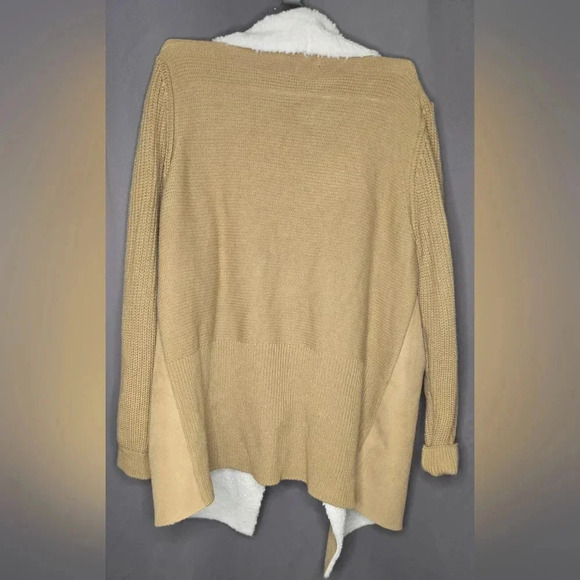 Sienna and Sage Shearling Suade Open Cardigan Size 2XL - Picture 3 of 10